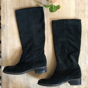 Black Suede Knee Boots - Franco Sarto Size 9.5